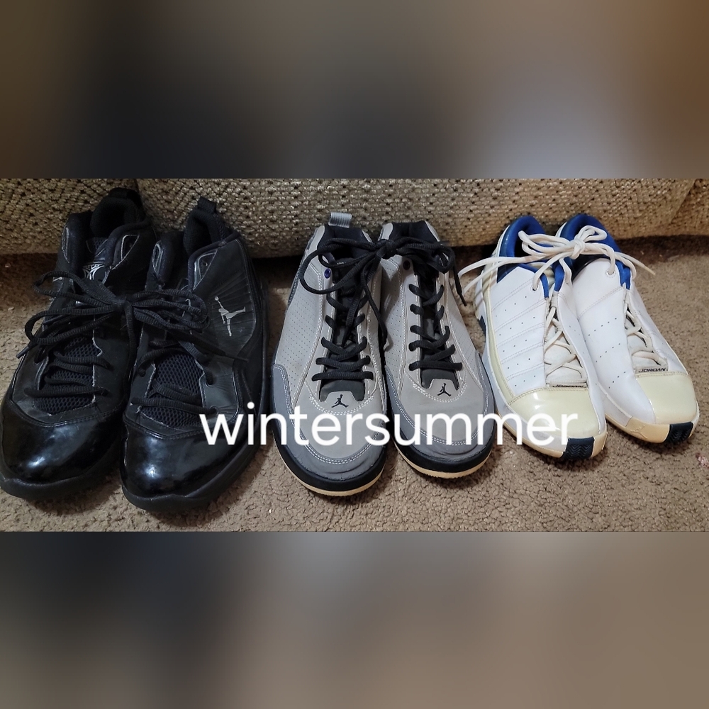 Lot Of 3 JORDAN SHOES SIZES 5.5Y And 6Y bundle all three together